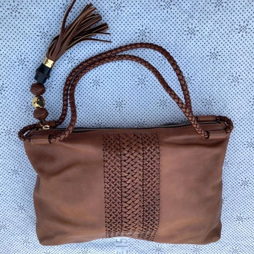 Gucci Bag Purse Handbag Brown Lambskin Leather Medium Shoulder Bag Made In Italy - Picture 3 of 12